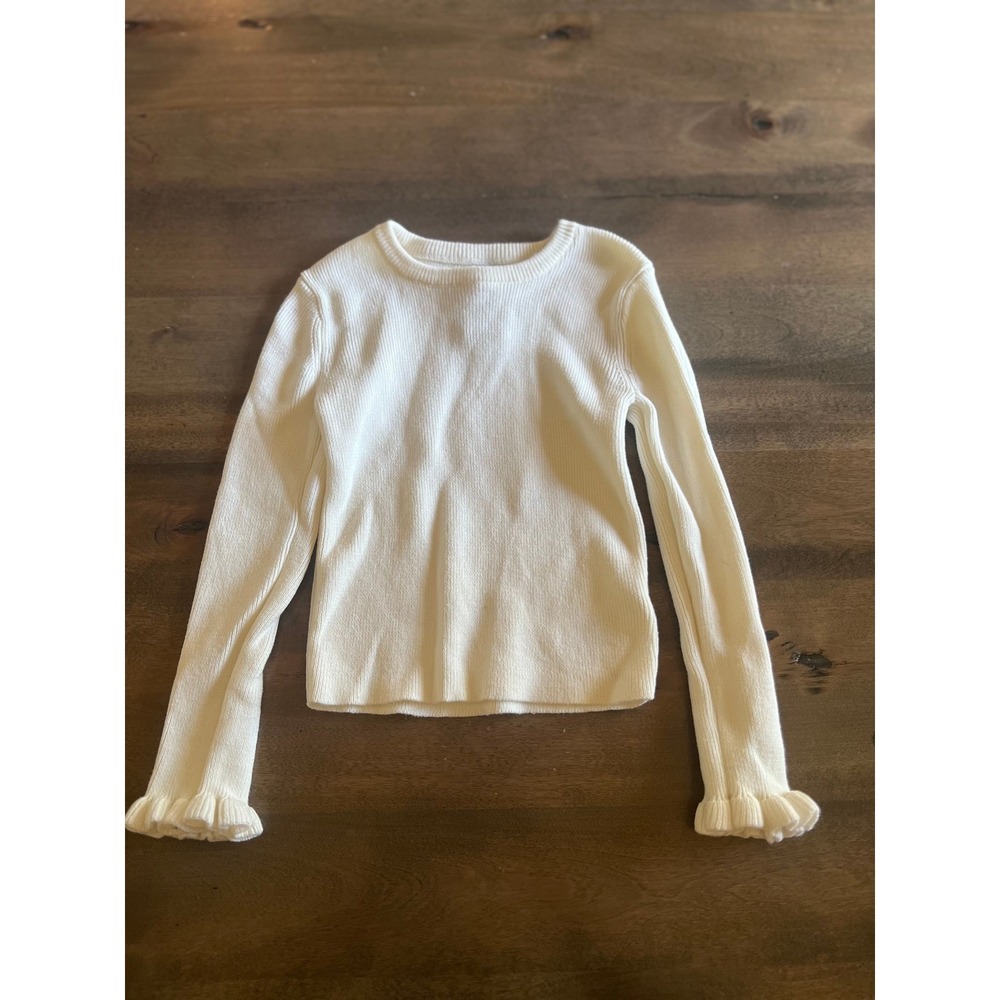Aspen Kids Girls Cream Ruffle Sleeve Sweater Size 4T